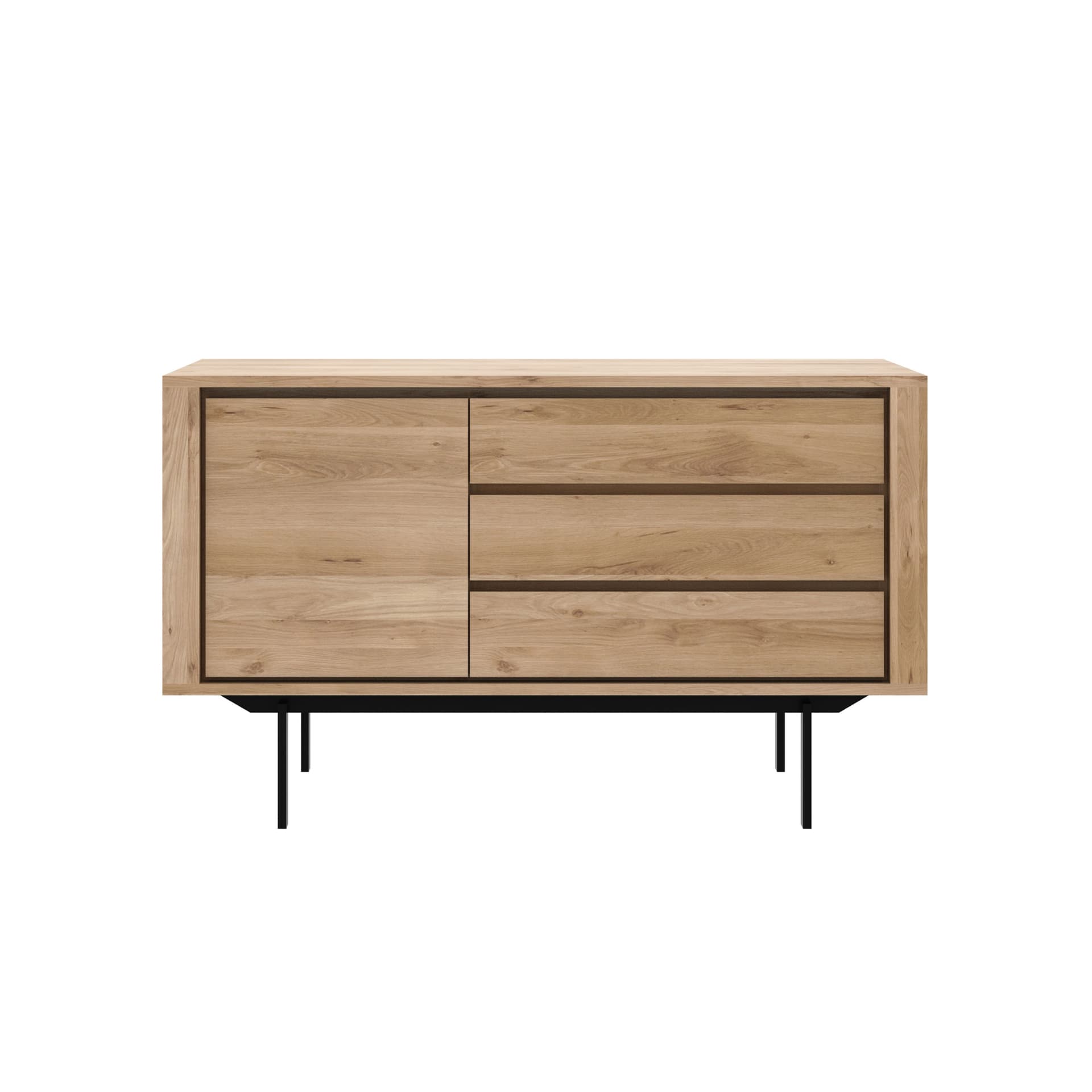 Ethnicraft - Shadow Sideboard Oak 1 Dörr/3 Lådor - Skänkar och sideboards - Alain Van Havre - Träfärgad - Trä
