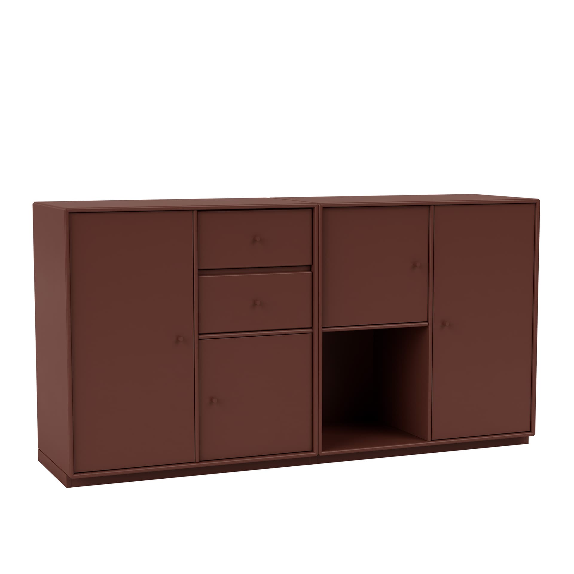 Montana - Couple Sideboard 155-Masala 06 Plinth 3 cm - Skänkar och sideboards - Peter J. Lassen - Brun - Trä