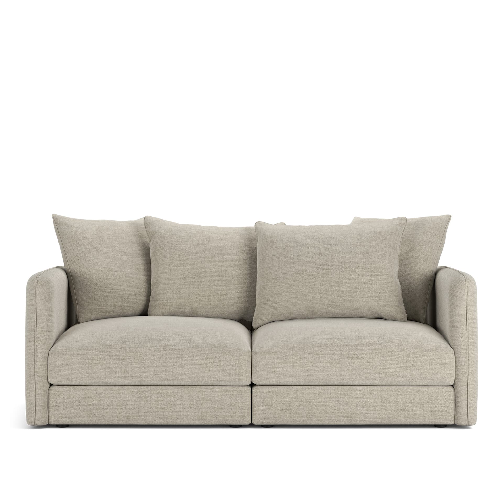 NOGA - Pavarotti 2-Seater, Fixed Cover, Cushion Variant 01, Sienna 102 - Soffor - Grå