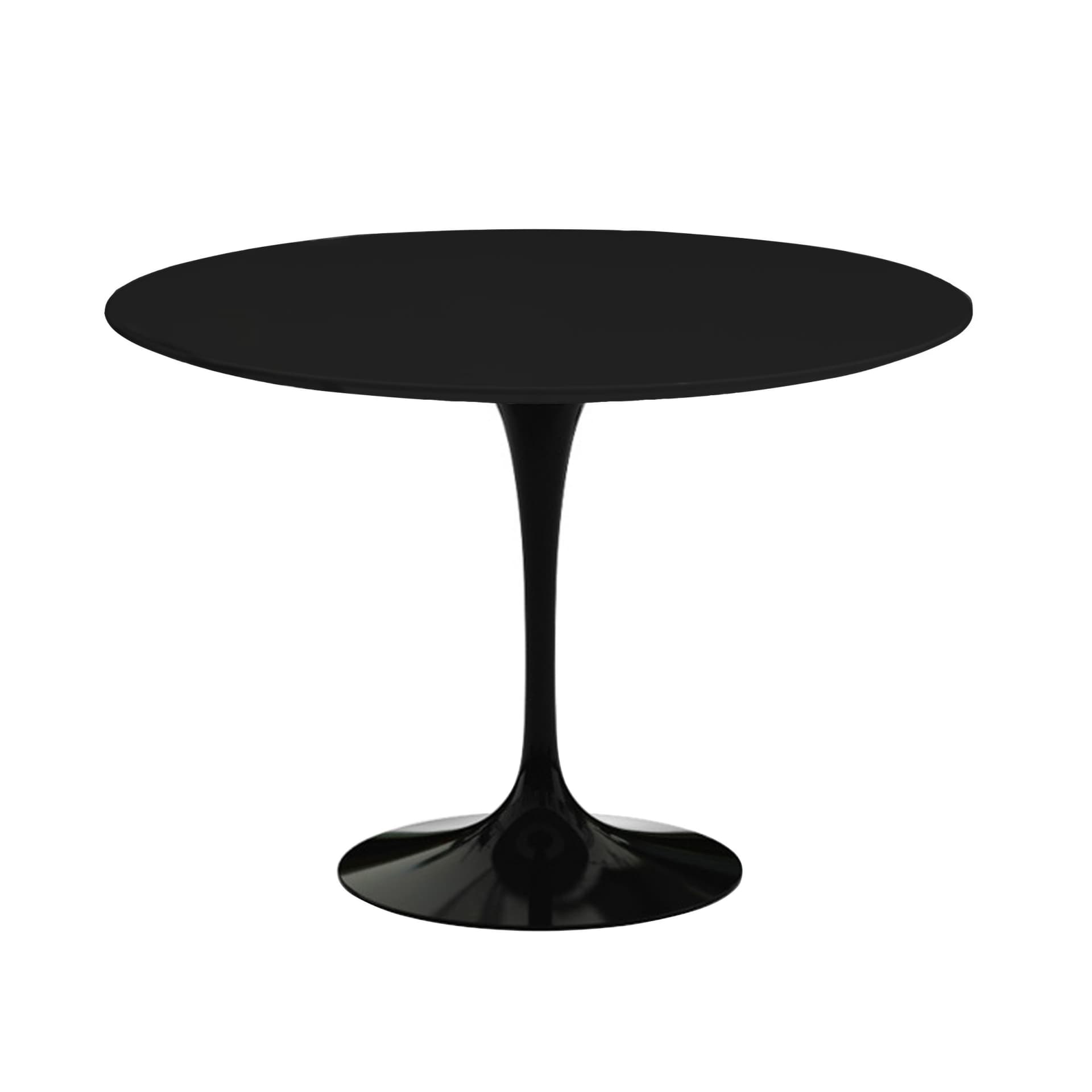 Knoll - Saarinen Round Table - Matbord, Ø 107 cm, Svart underrede, skiva i Svart laminat - Matbord - Eero Saarinen - Svart - Laminat/Metall