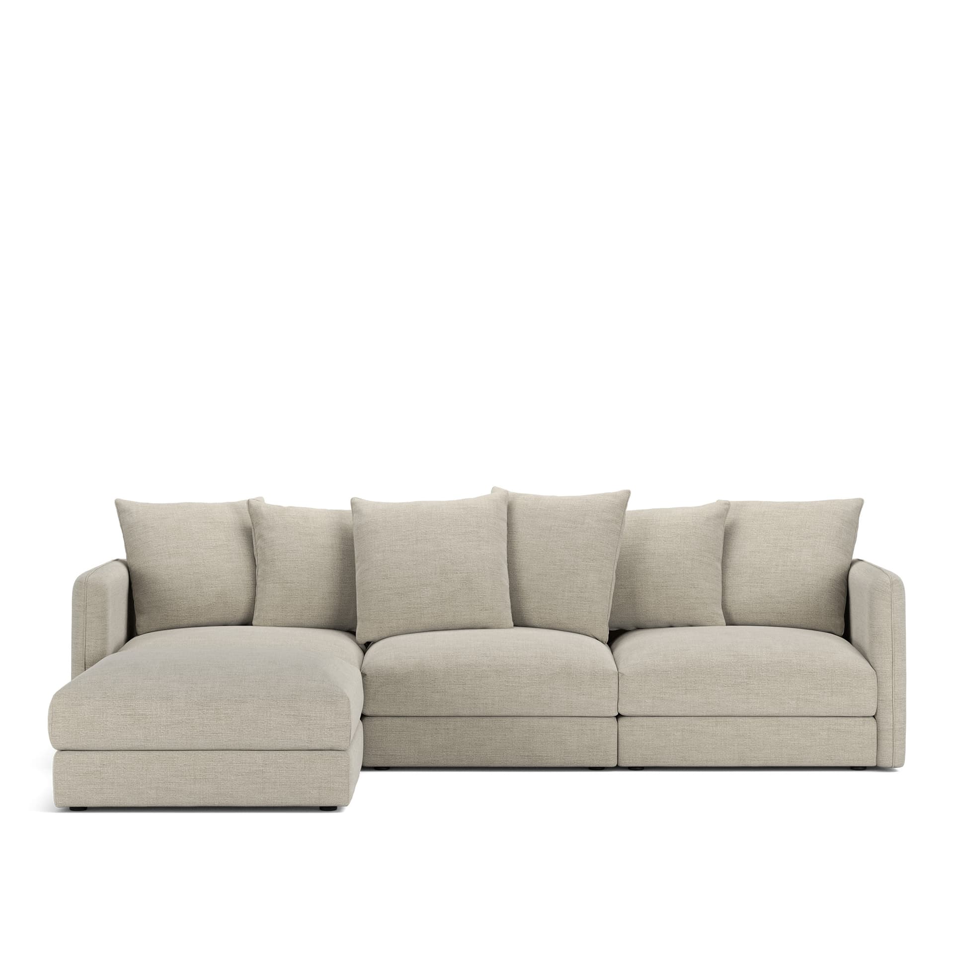 NOGA - Pavarotti 3-Seater + Footstool, Removable Cover, Cushion Variant 01, Sienna 102 - Soffor - Grå