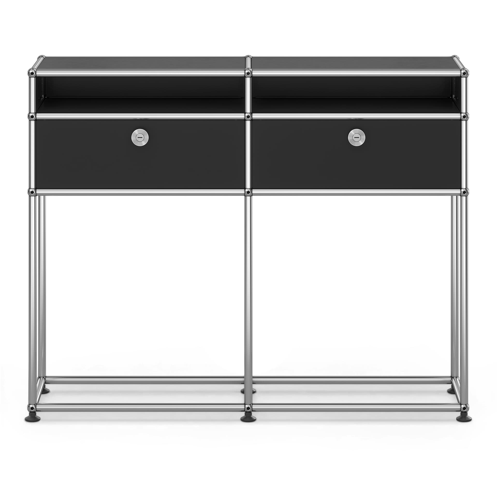 USM - USM Haller Sideboard M51 Graphite Black - Skänkar och sideboards - Fritz Haller & Paul Schärer - Svart - Metall