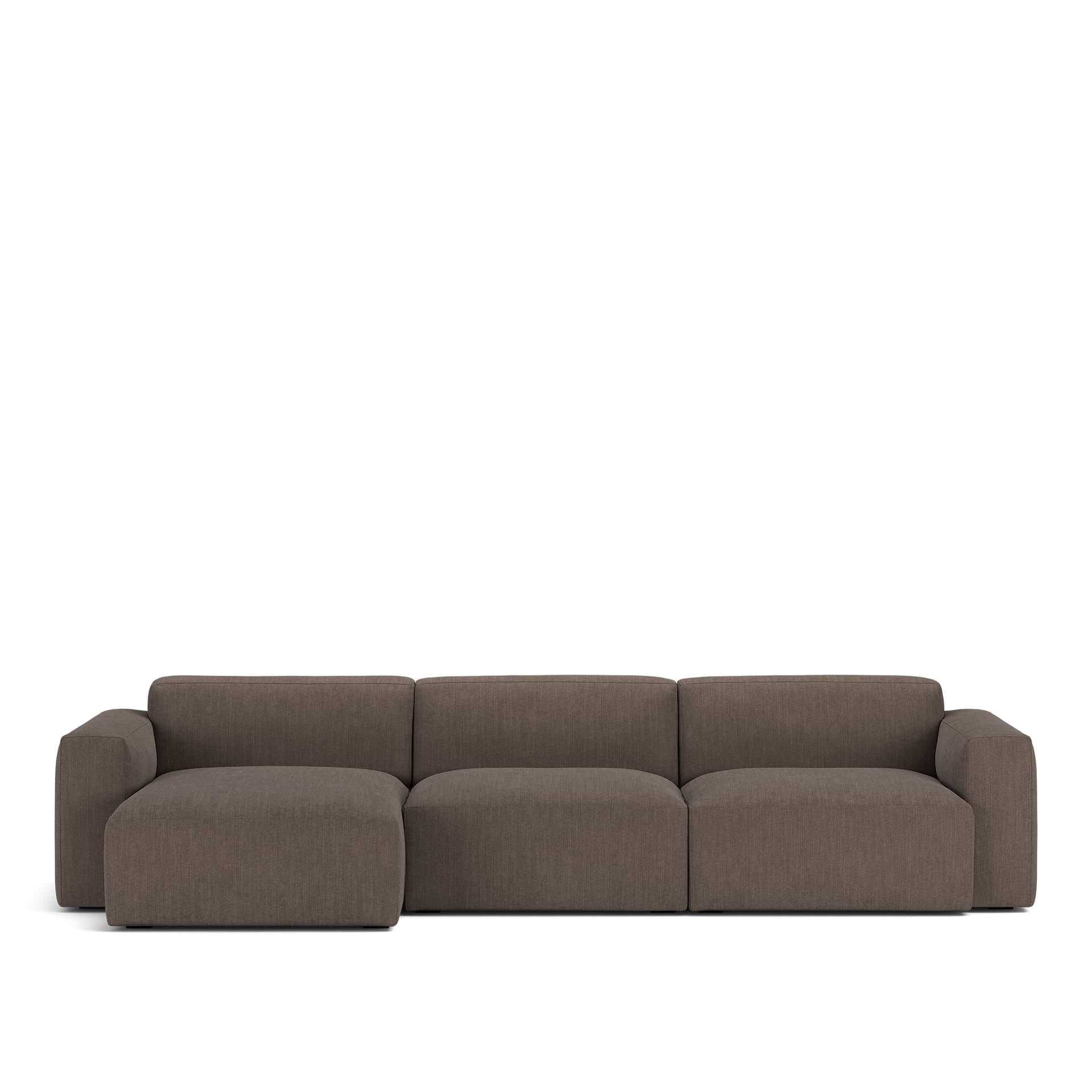 NOGA - Brick 3-Seater Chaise Lounge Left Shadow Dark Brown Removable Upholstery - Soffor - Brun