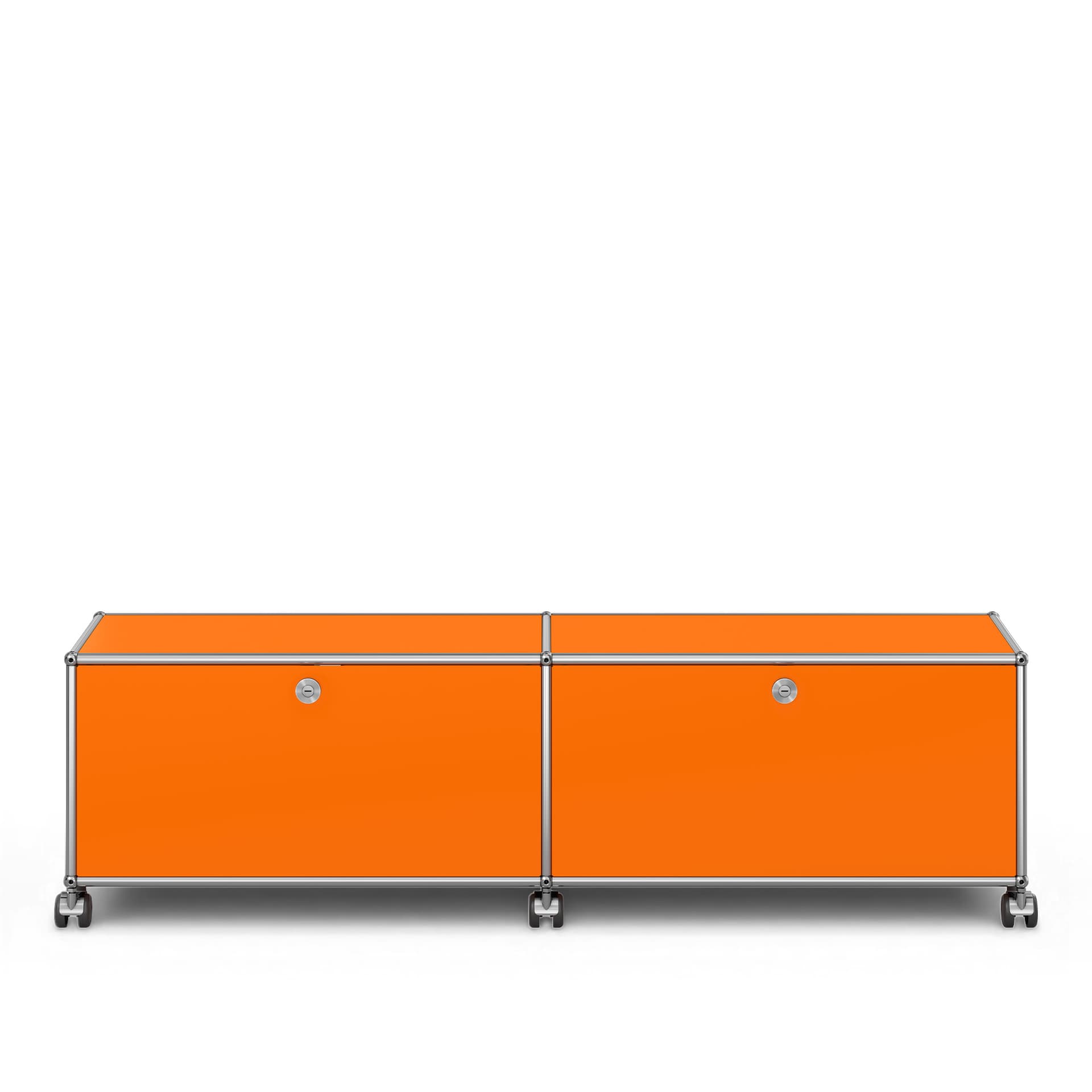 USM - USM Haller TV Furniture M61 Pure Orange - TV-bänkar - Fritz Haller & Paul Schärer - Orange