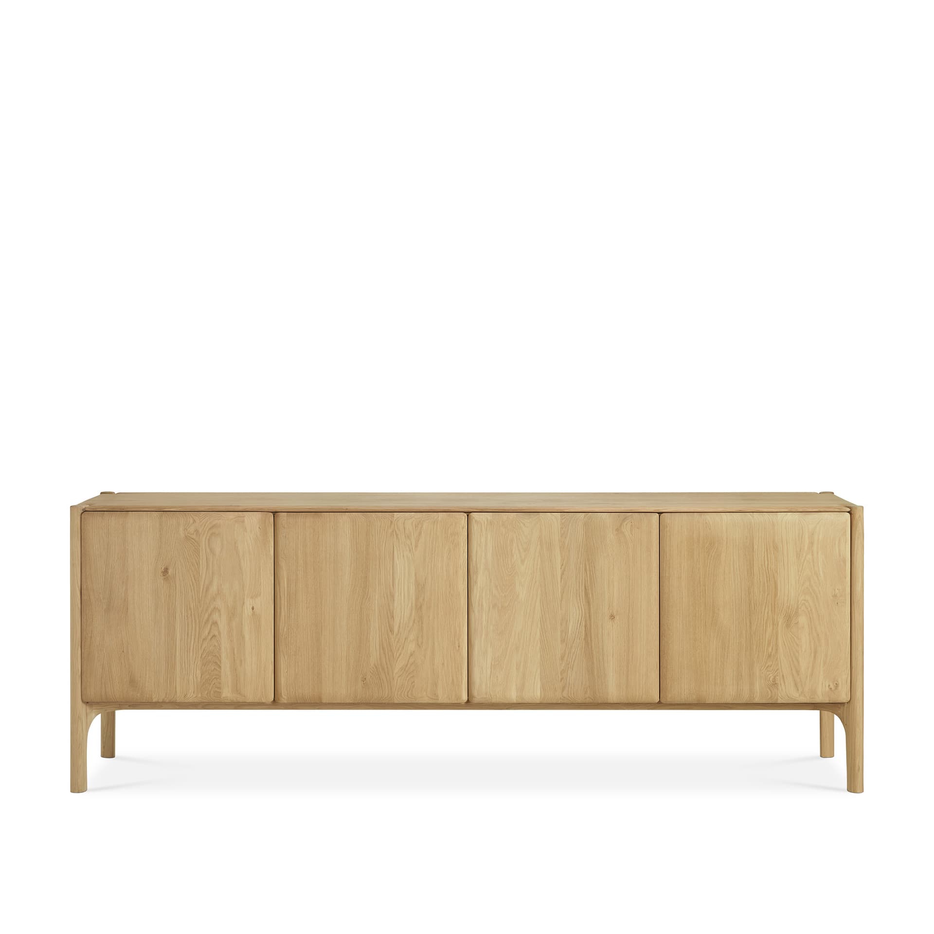 Ethnicraft - PI Sideboard - Oak - 4 Doors - Skänkar och sideboards - Alain Van Havre - Träfärgad - Glas/Trä