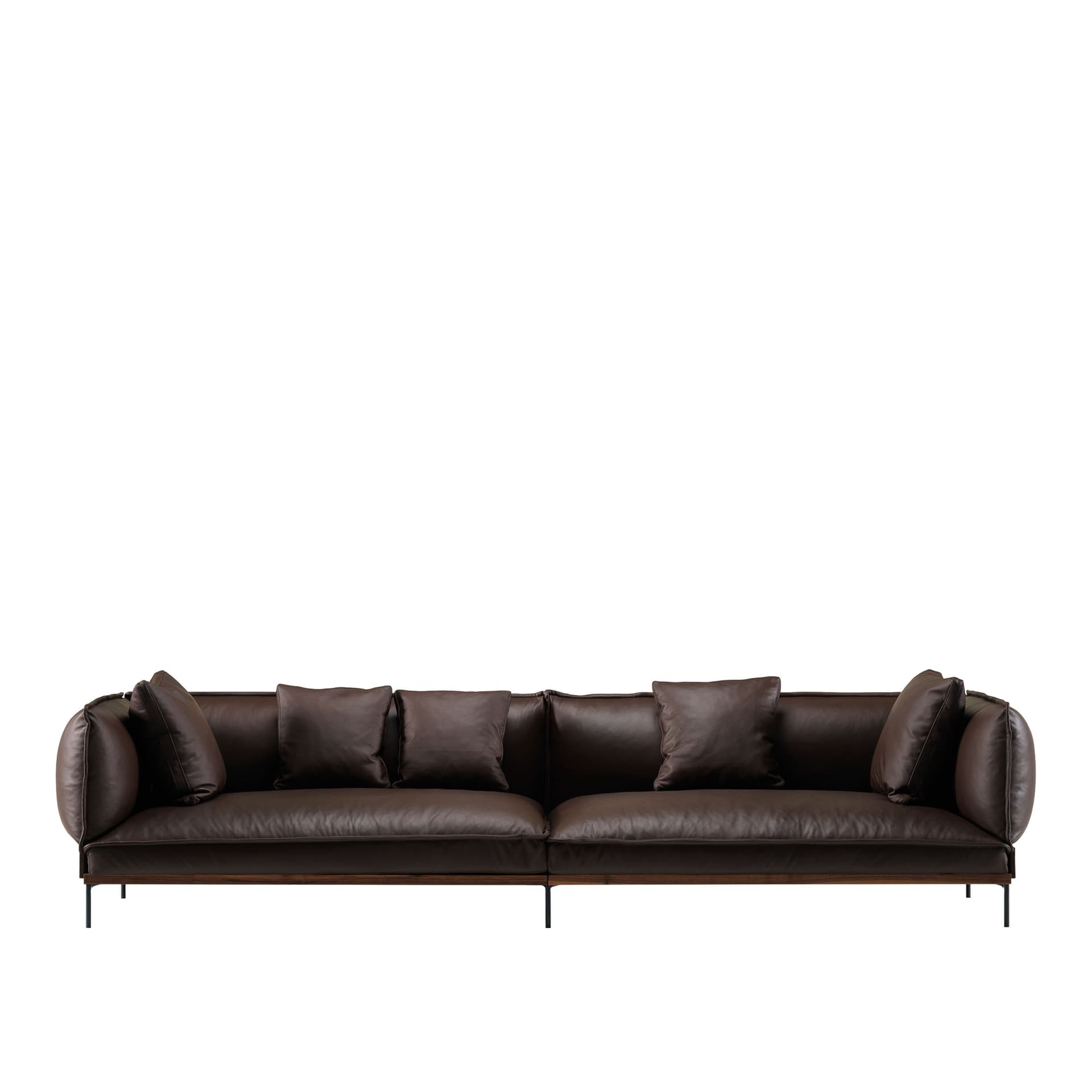 Fogia - Jord Soffa, 2,5-sits, Oljad Ek, Läder Elmosoft - Soffor - Luca Nichetto - Svart