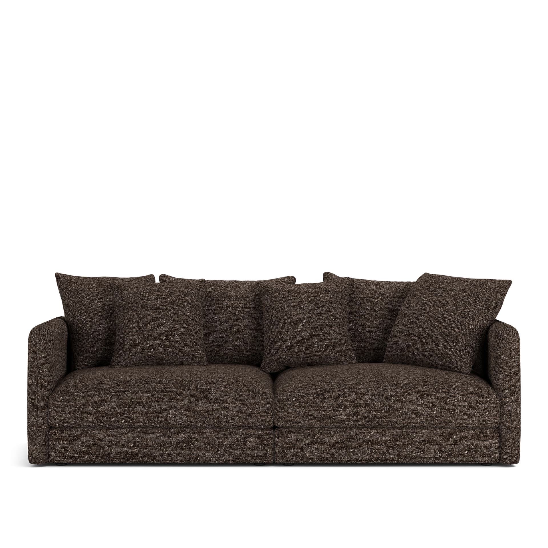 NOGA - Pavarotti 2.5-Seater, Fixed Cover, Cushion Variant 01, Lucinasco 17 - Soffor - Brun