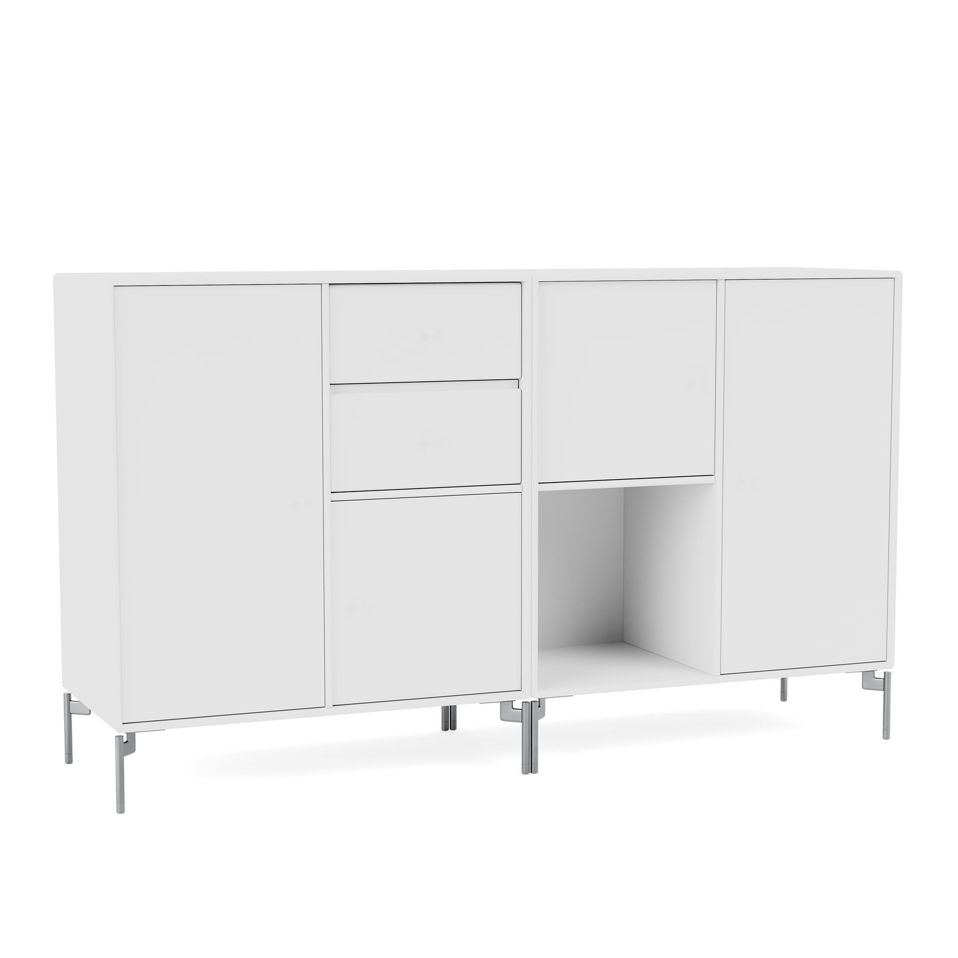 Montana - Couple Sideboard - New White / Matt Chrome Legs - Skänkar och sideboards - Peter J. Lassen - Vit