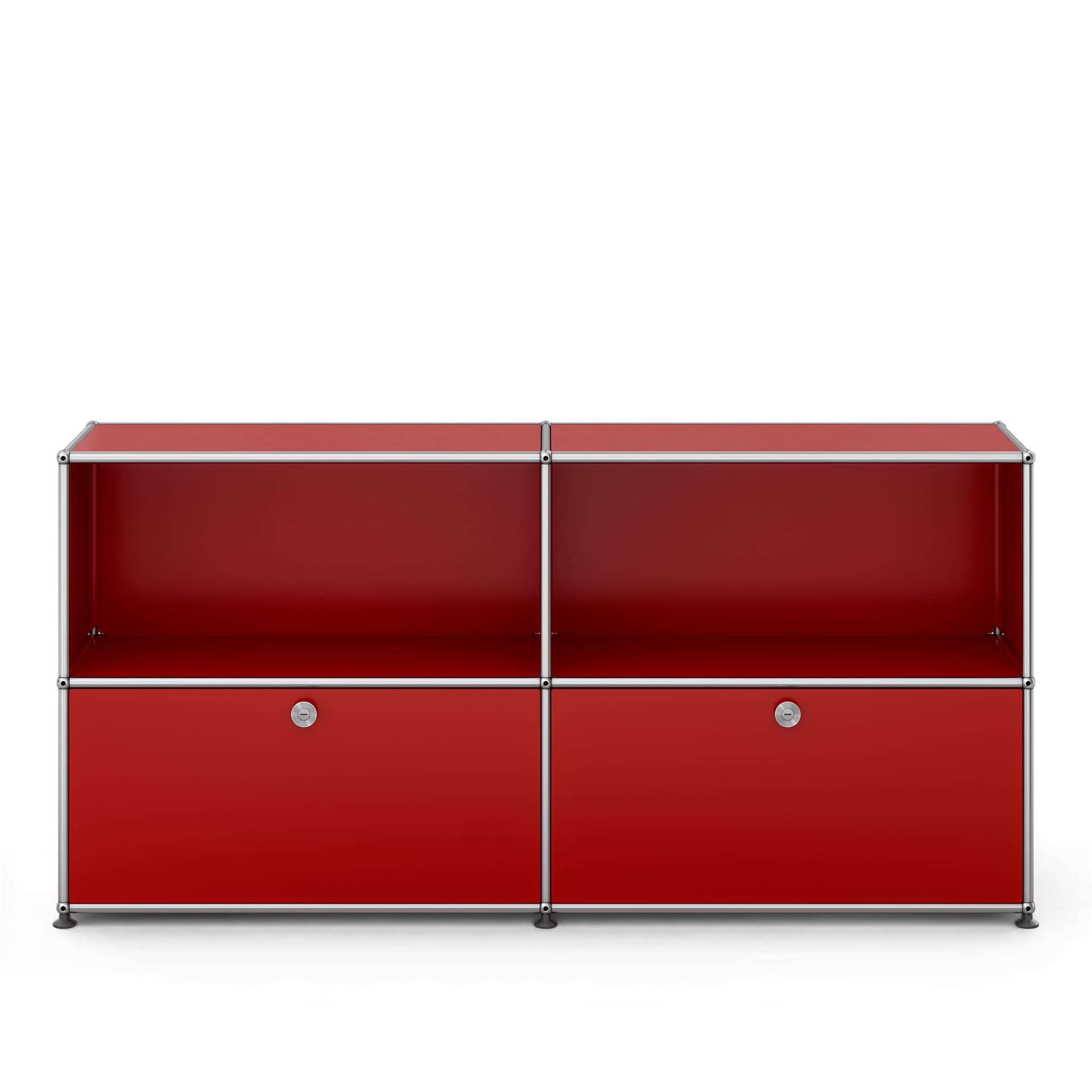 USM - USM Haller Sideboard C2 USM Ruby Red - Skänkar och sideboards - Fritz Haller & Paul Schärer - Röd - Metall