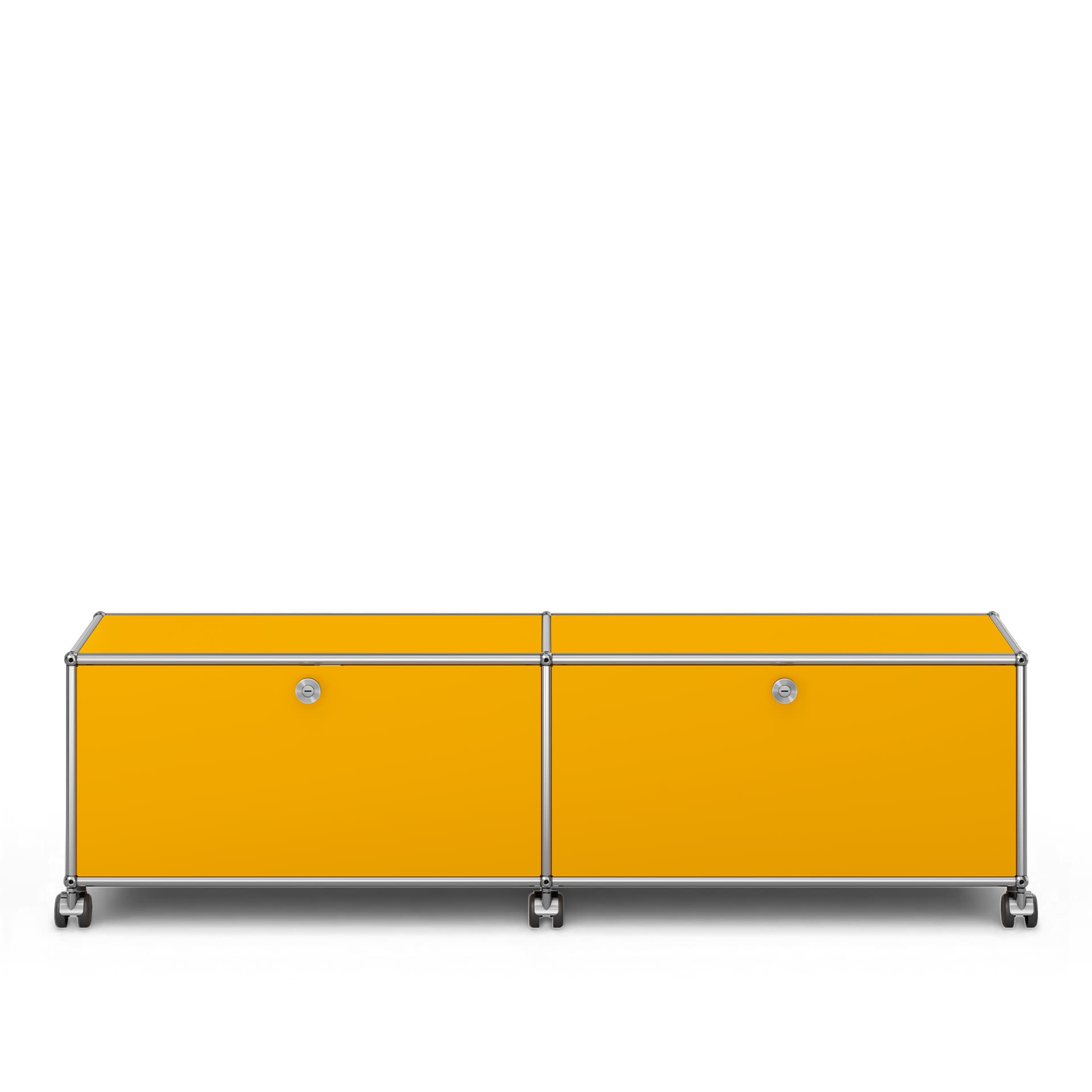 USM - USM Haller TV Furniture M61 Golden Yellow - TV-bänkar - Fritz Haller & Paul Schärer - Gul - Metall