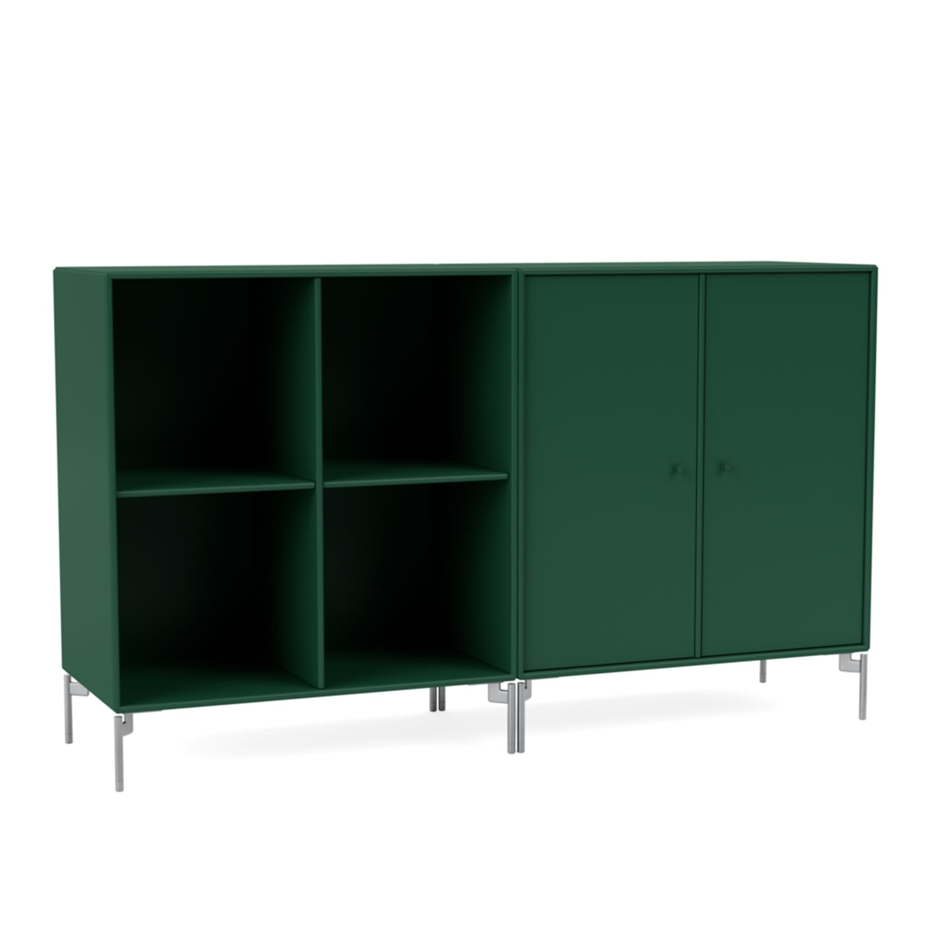 Montana - Pair Classic Sideboard 136-Pine Matt Chrome - Skänkar och sideboards - Peter J. Lassen - Grön - Trä