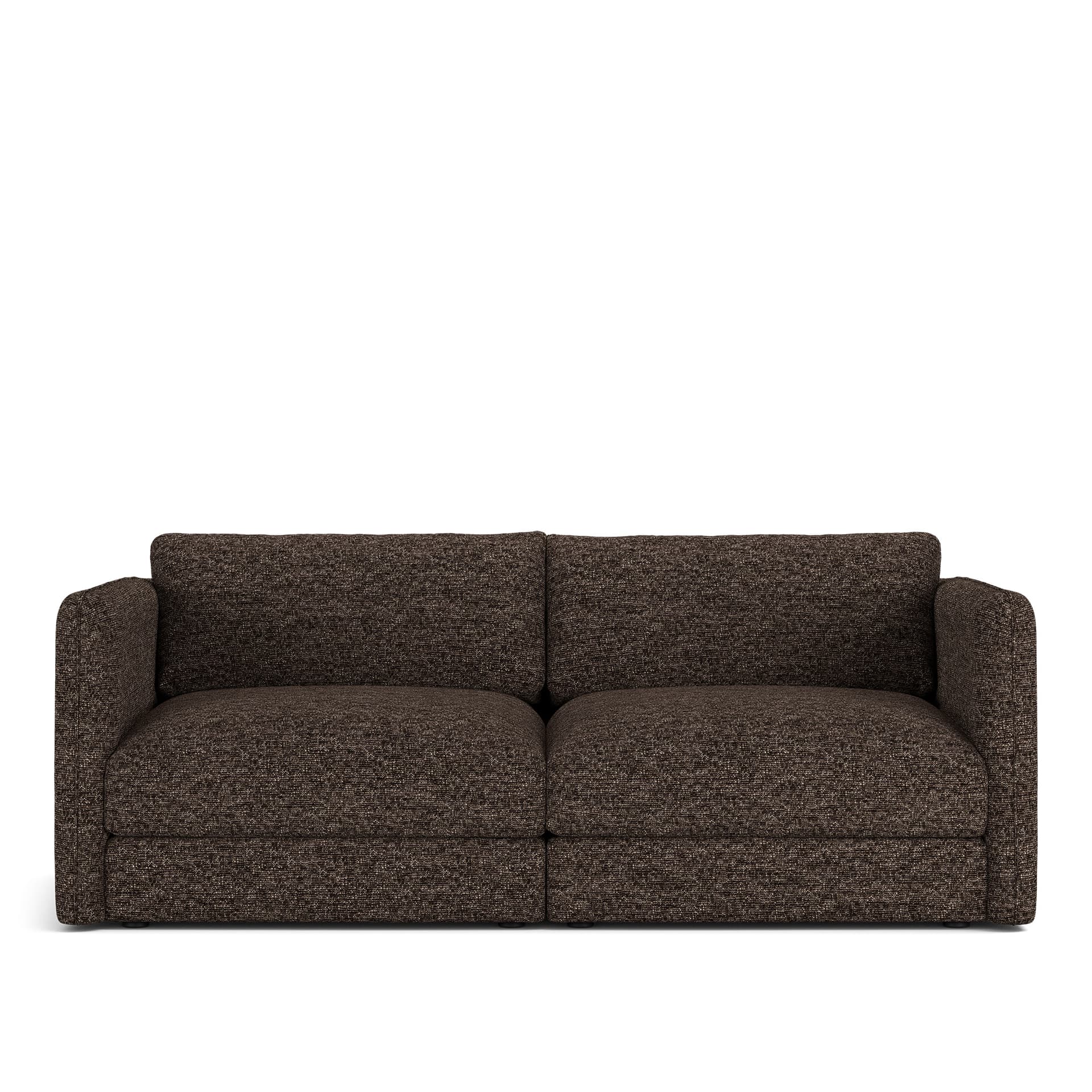 NOGA - Pavarotti 2-Seater, Fixed Cover, Cushion Variant 03, Lucinasco 17 - Soffor - Brun