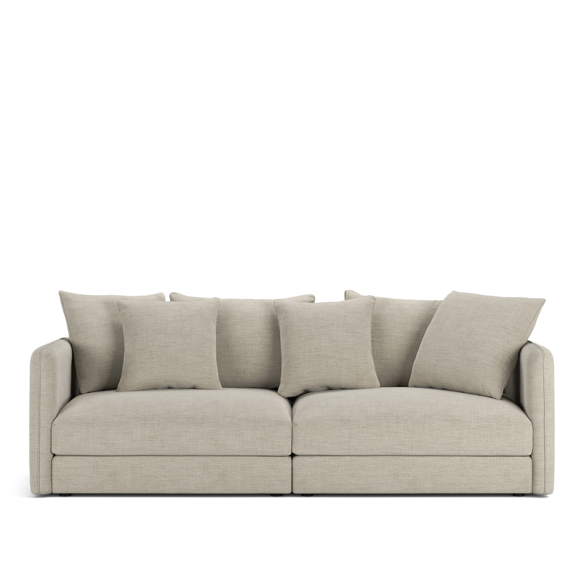 NOGA - Pavarotti 2.5-Seater, Fixed Cover, Cushion Variant 01, Sienna 102 - Soffor - Grå