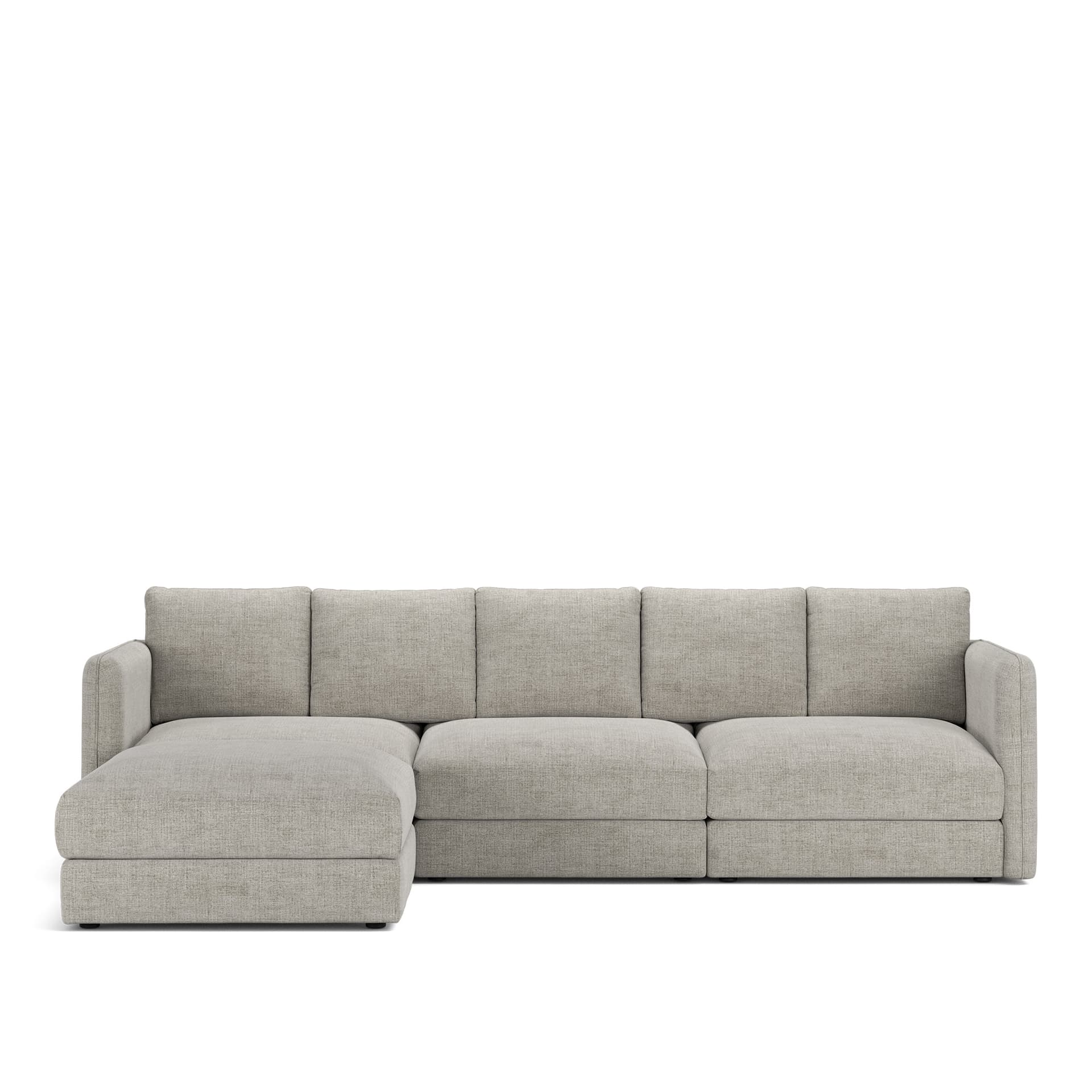 NOGA - Pavarotti 3-Seater + Footstool, Removable Cover, Cushion Variant 02, Sienna 103 - Soffor - Grå