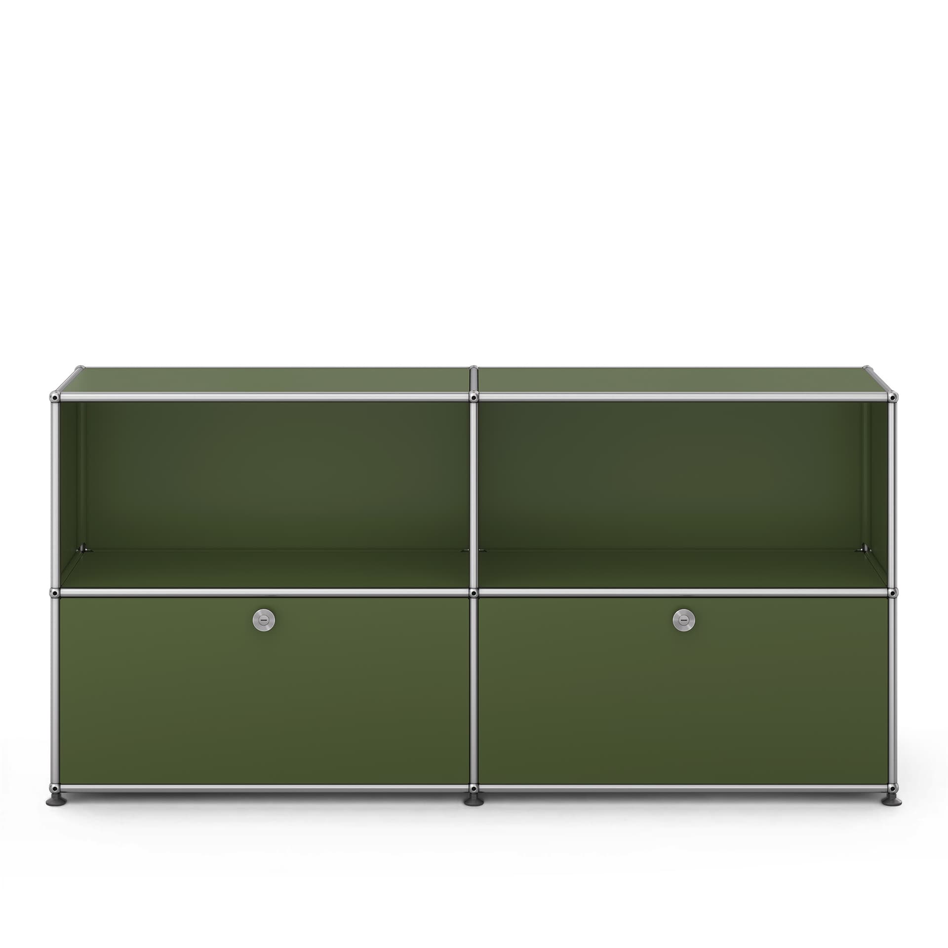 USM - USM Haller C2 Olive Green - Skänkar och sideboards - Fritz Haller & Paul Schärer - Grön - Metall