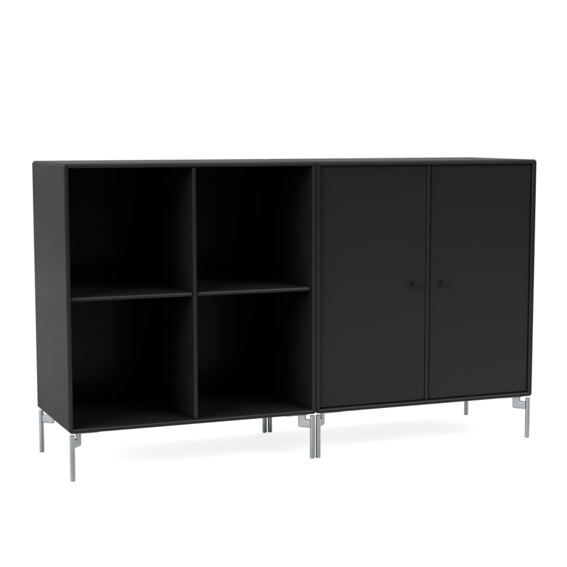 Montana - Pair Classic Sideboard 05-Black Matt Chrome - Skänkar och sideboards - Peter J. Lassen - Svart - Trä