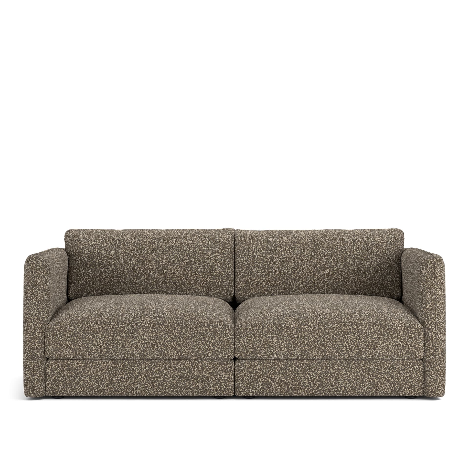 NOGA - Pavarotti 2-Seater, Fixed Cover, Cushion Variant 03, Vellus 02 - Soffor - Brun