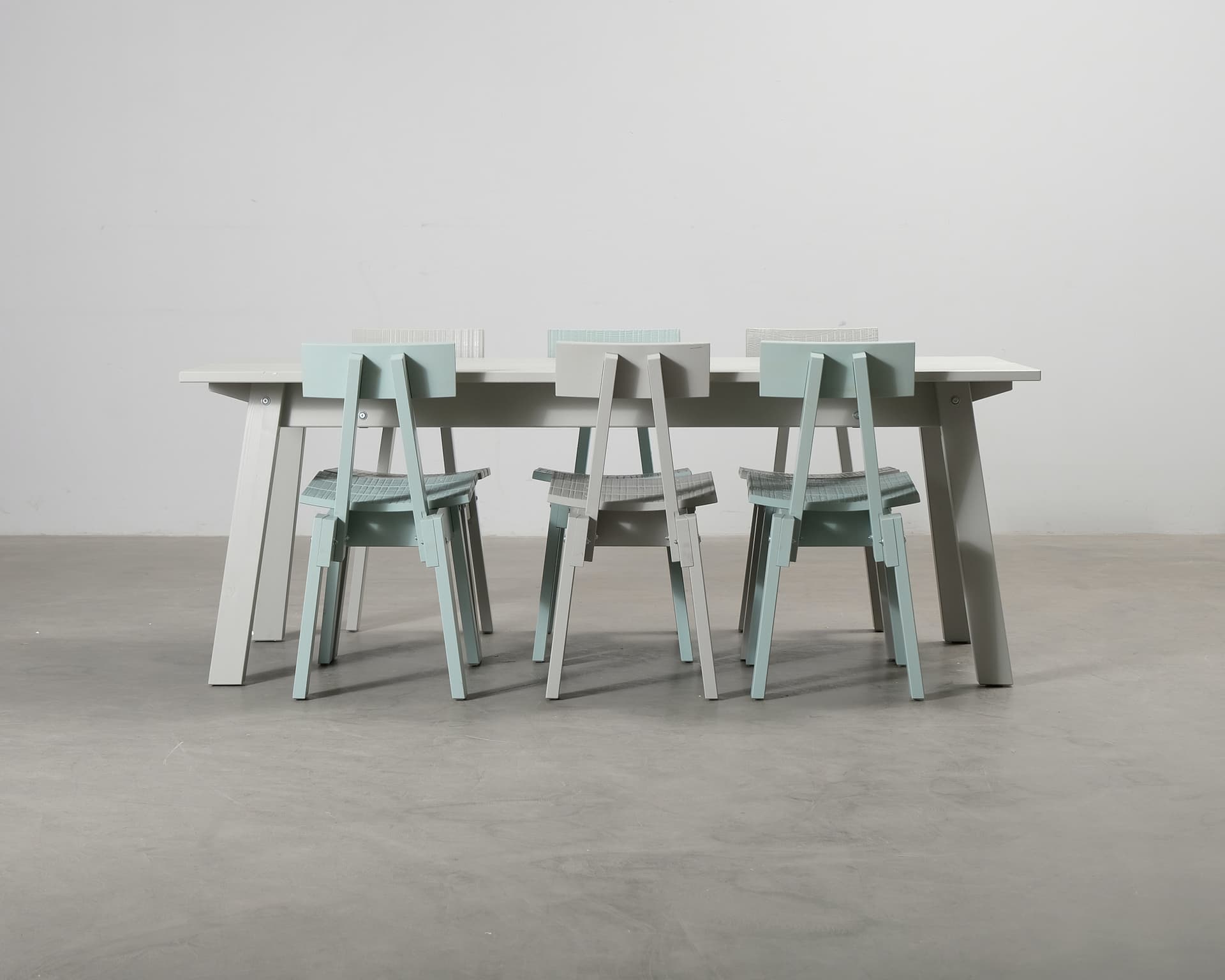 Piet Hein Eek × IKEA INDUSTRIELL matbord och 6 stolar