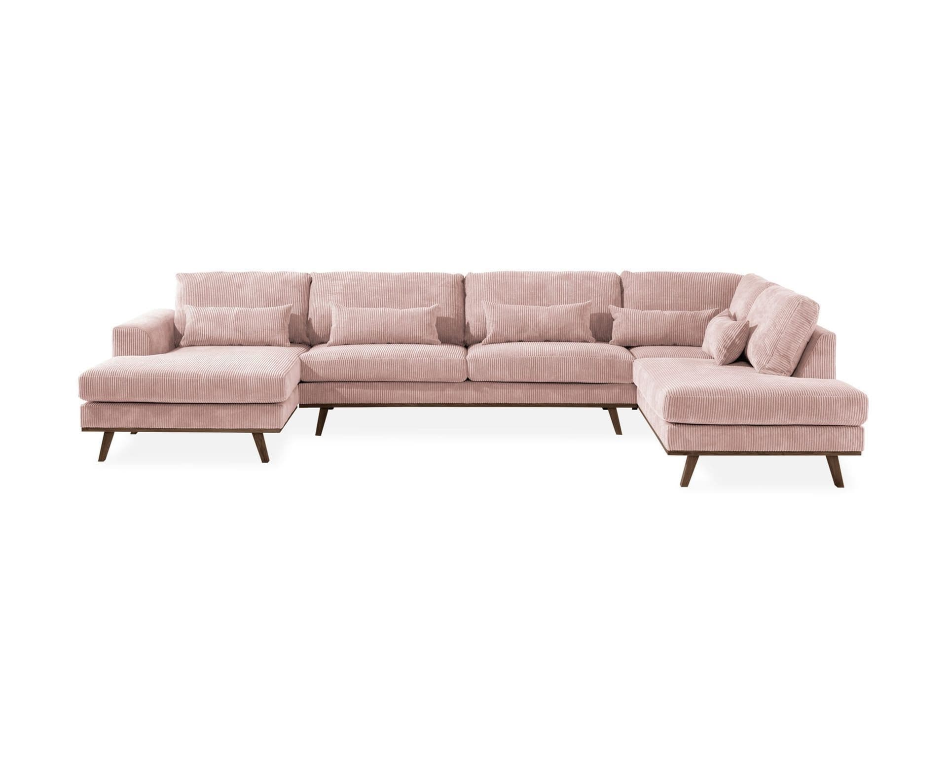 Copenhagen 5-sits hörnsoffa rosa